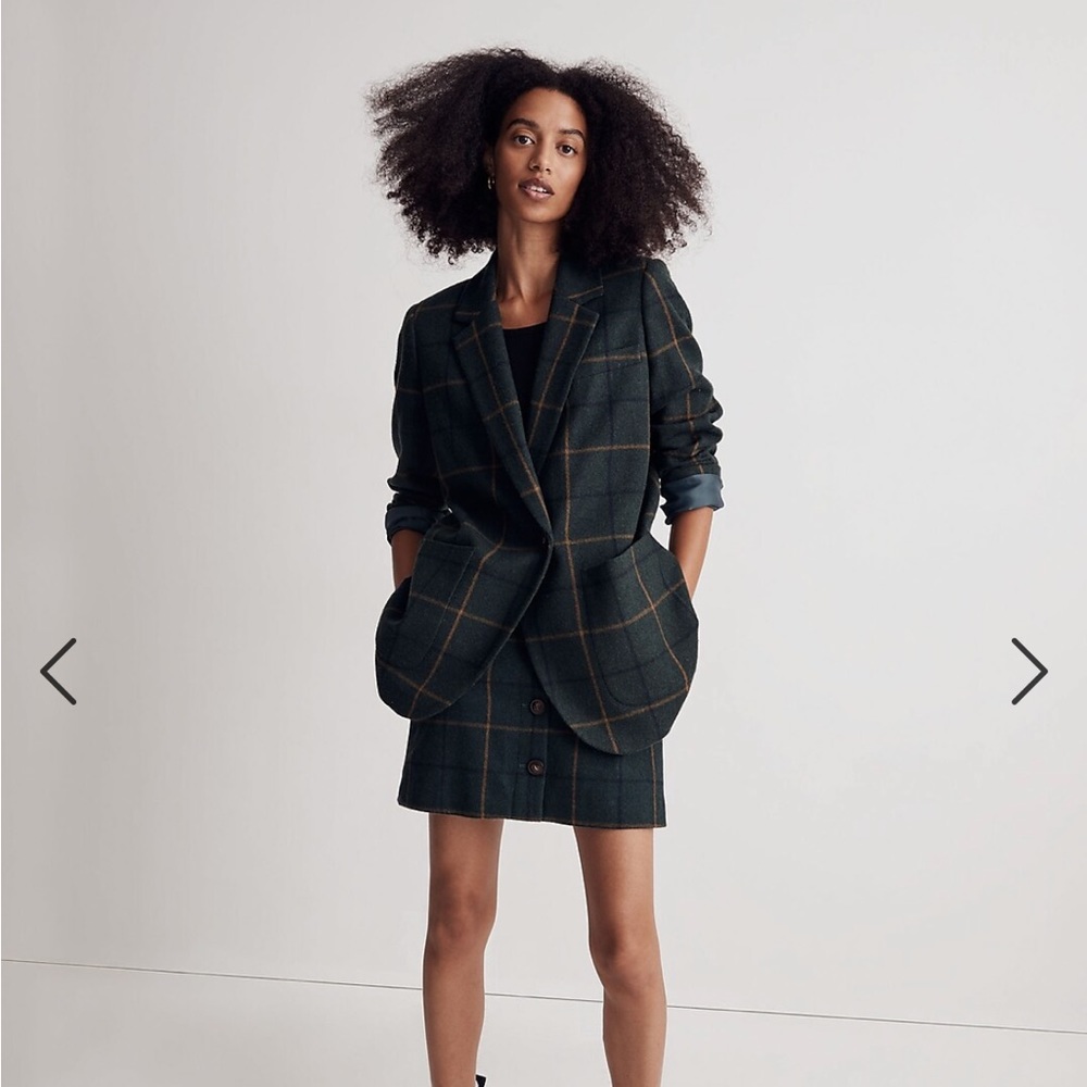 NWT Madewell Larsen Blazer XXS Windowpane